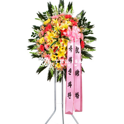 거베라 원형오브제 신화환1