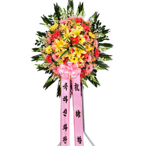 거베라 원형오브제 신화환